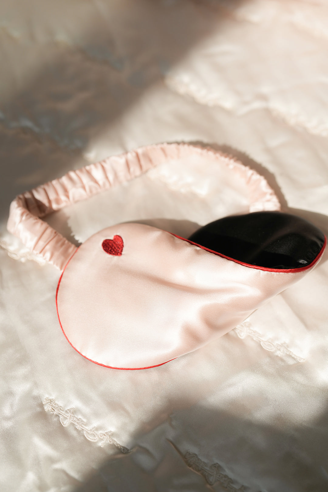 Cupid Heart Silk Sleeping Eye Mask