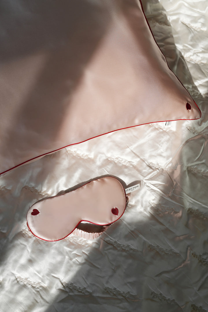 Cupid Heart Silk Sleeping Eye Mask