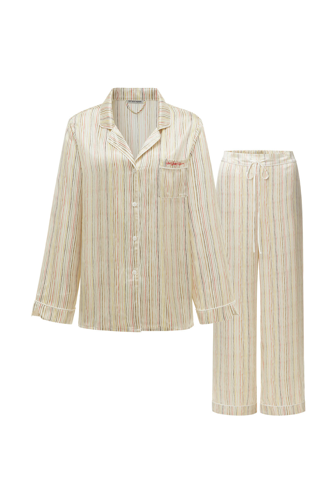 Little Heart Classic Silk Pajama Long Set