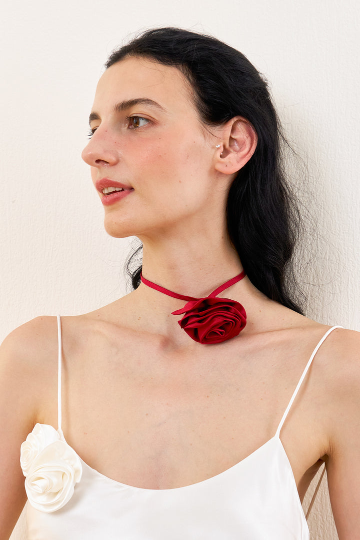 Tuscan Sun Silk Rose Choker