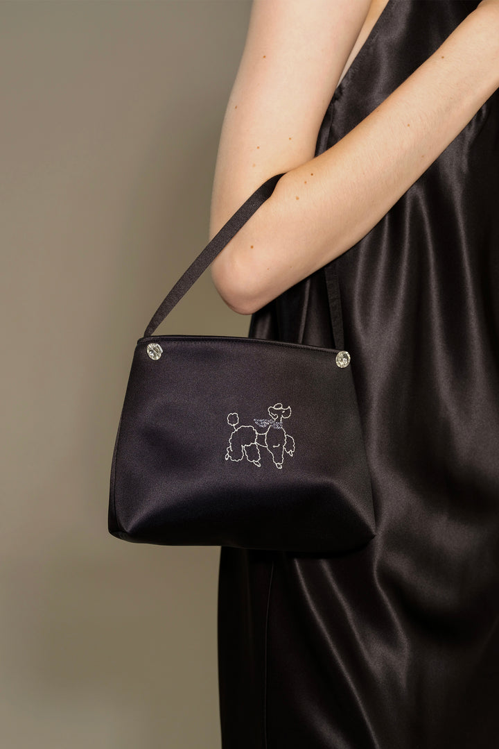 Diamond Poodles Silk Handbag