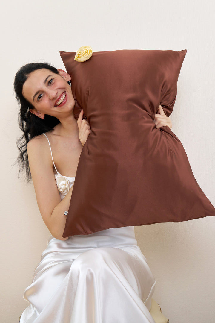 Tuscan Sun Silk Rose Pillowcase