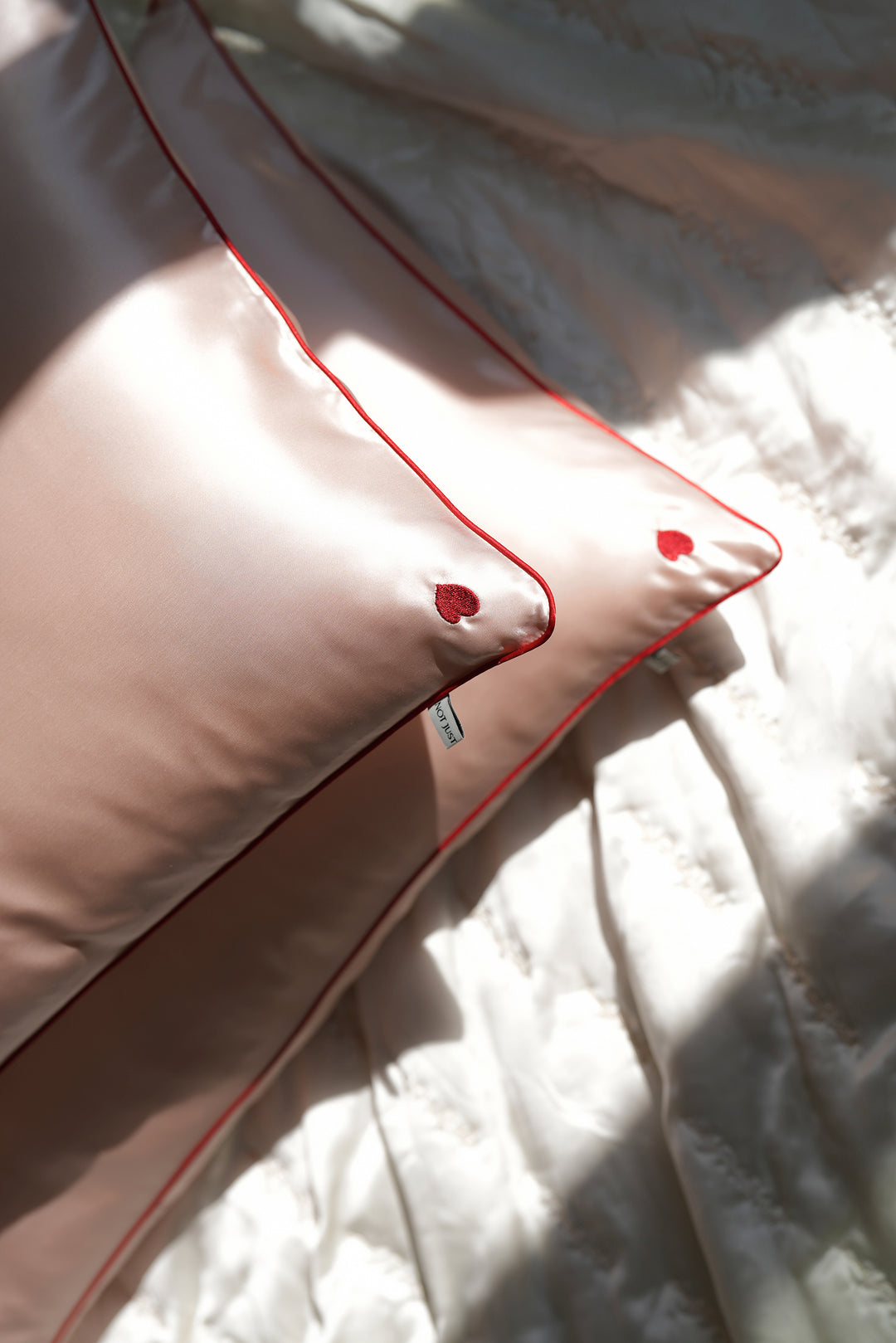 Cupid Heart Silk Pillowcase