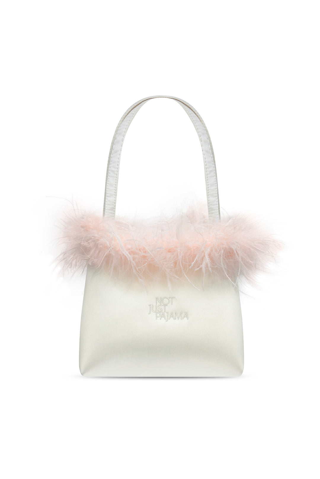 GLAM Silk Handbag with Feathers