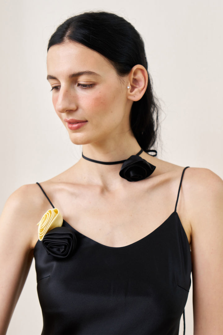 Tuscan Sun Silk Rose Choker