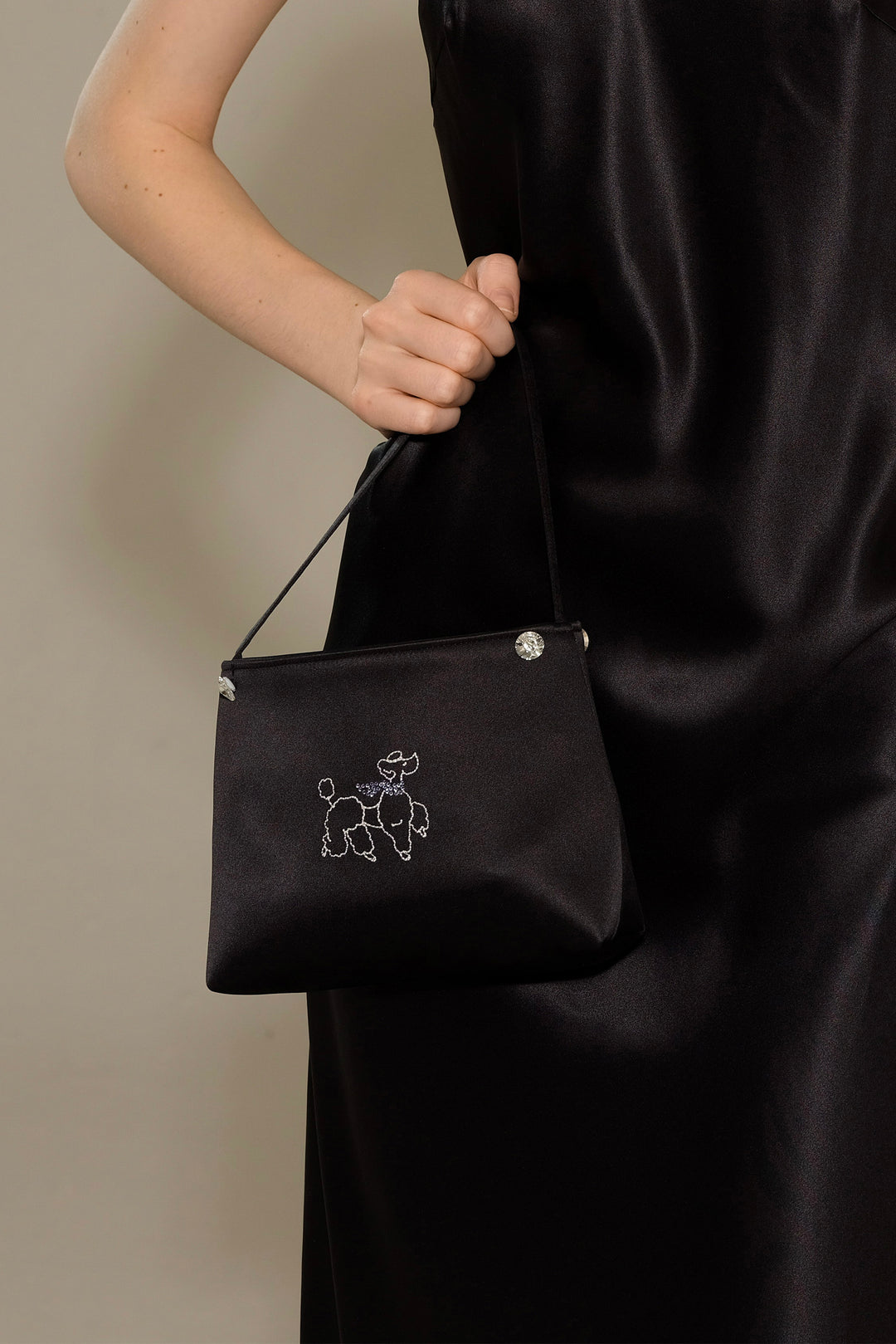 Diamond Poodles Silk Handbag