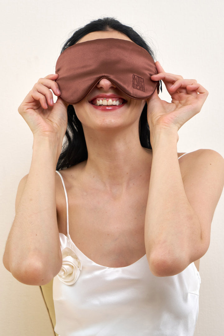 Bride-To- Be Silk Eye Mask & Rose Pouch Set