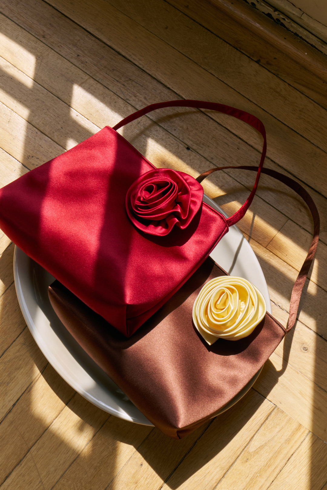 Tuscan Rose Handcrafted Silk Bag