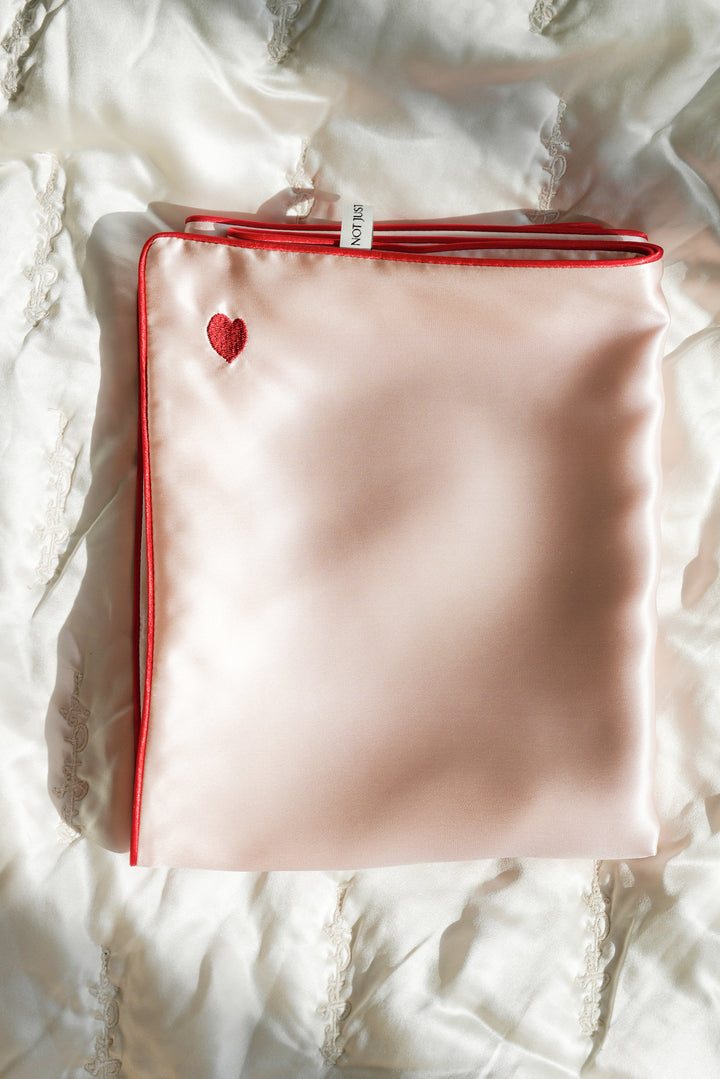 Cupid Heart Silk Pillowcase