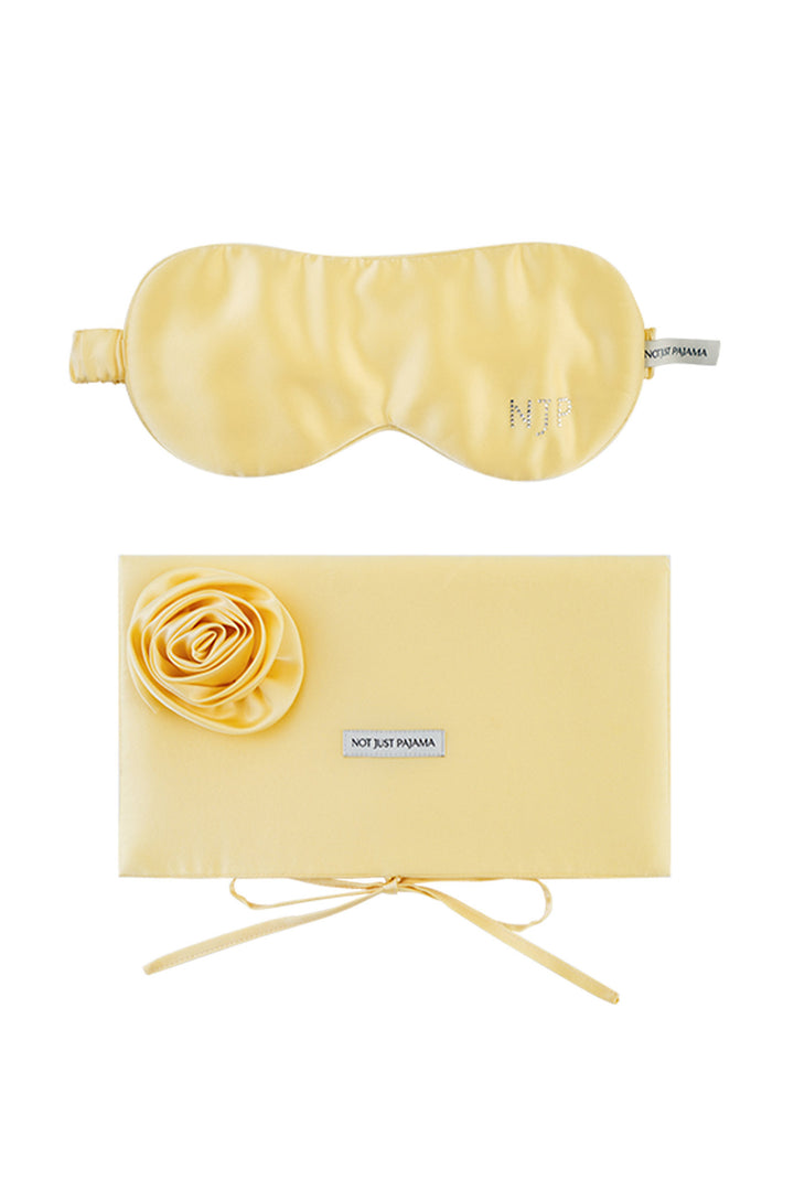 Tuscan Sun Silk Eye Mask & Rose Pouch Set