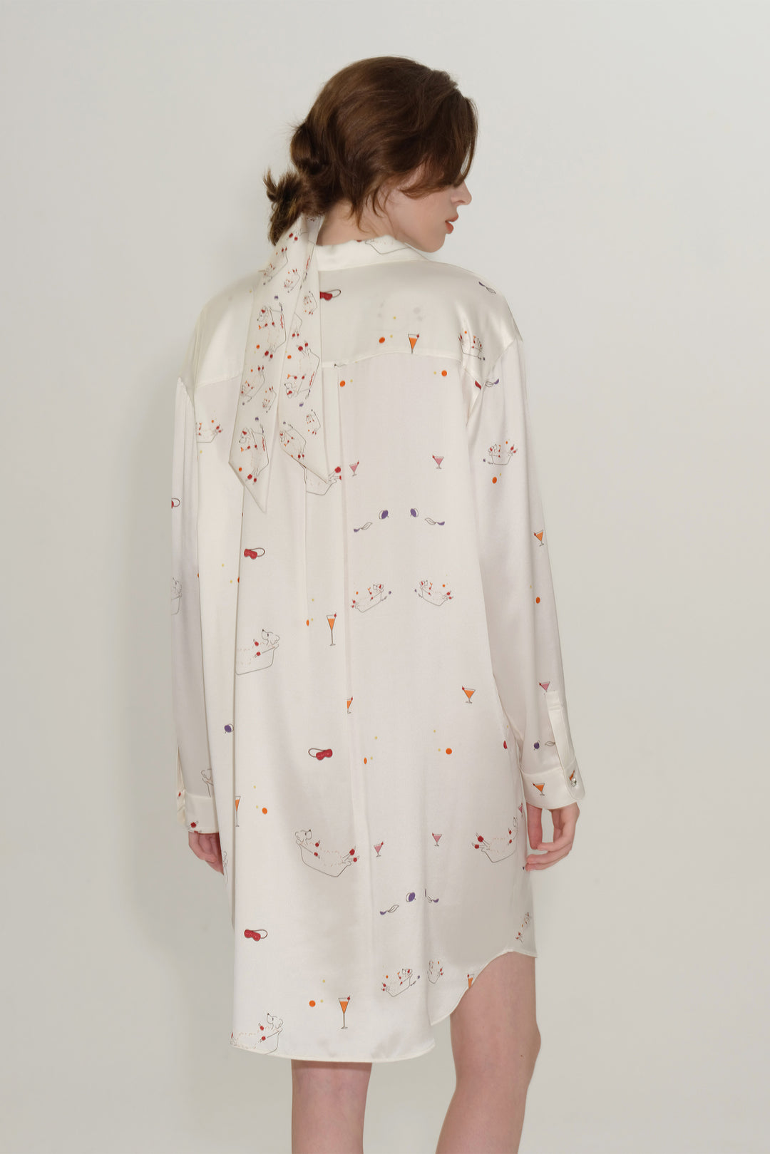 Bubble Pup Silk Shirt Dress