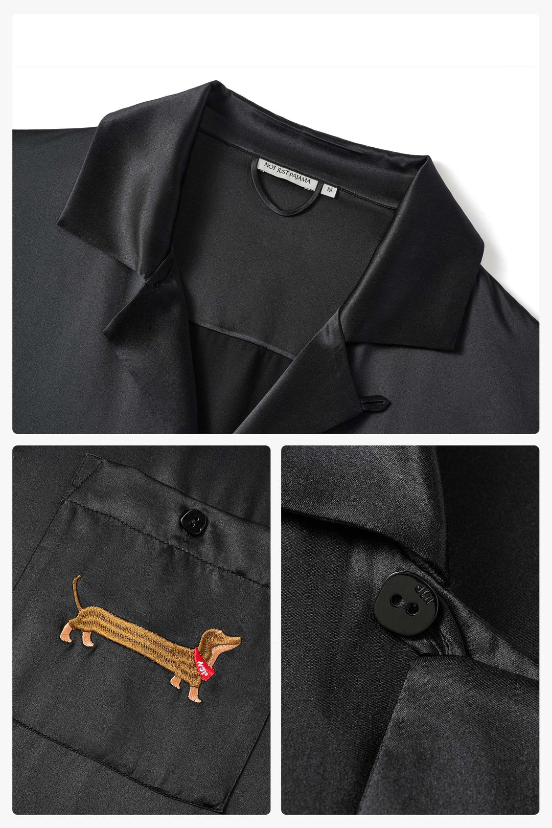 Men's Dachshund Charm Silk Lounge Set