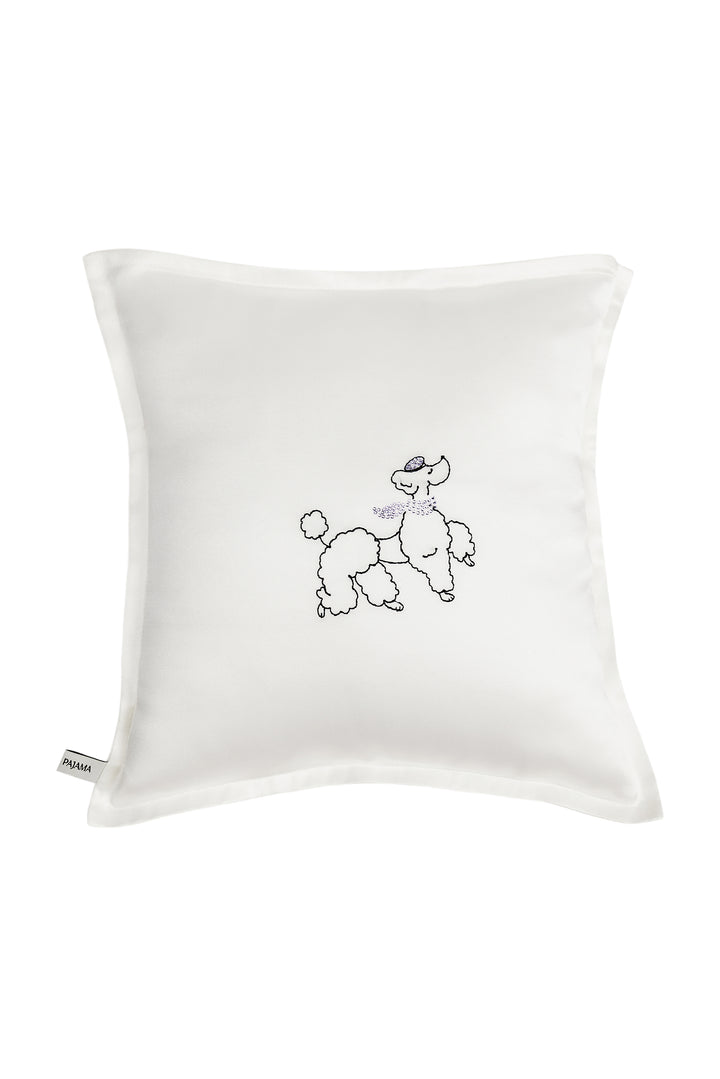 Diamond Poodles Silk Throw Pillow