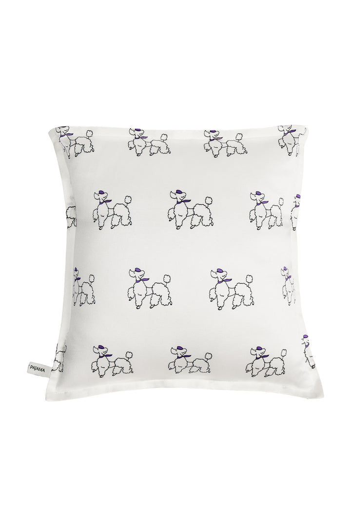 Diamond Poodles Silk Throw Pillow