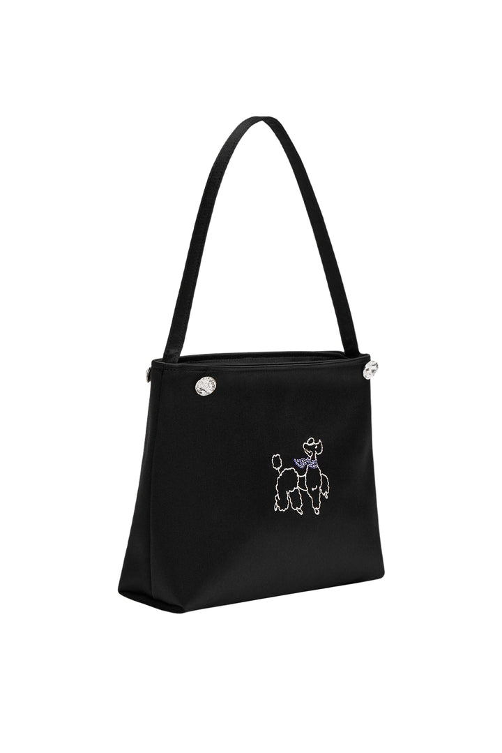 Diamond Poodles Silk Handbag