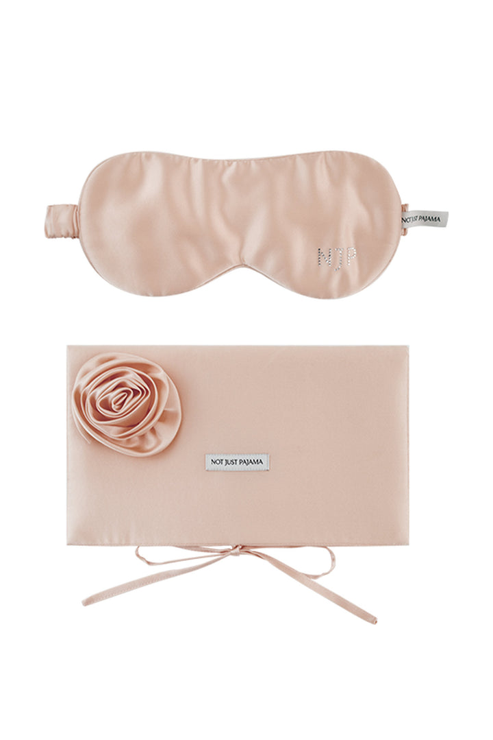 Tuscan Sun Silk Eye Mask & Rose Pouch Set