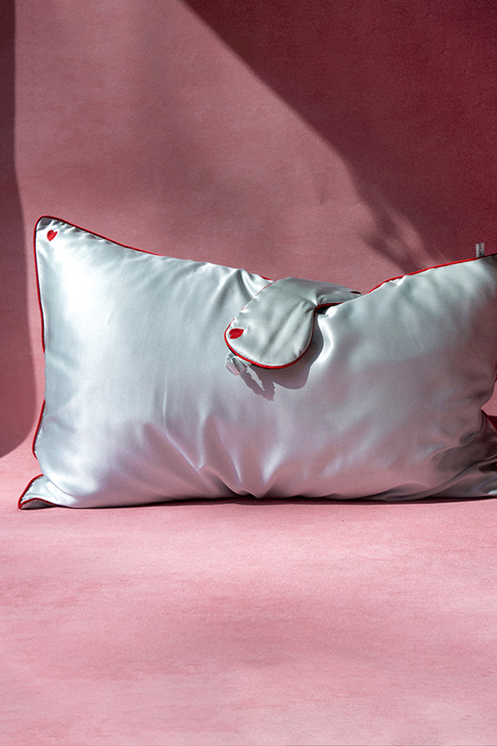 Cupid Heart Silk Pillowcase