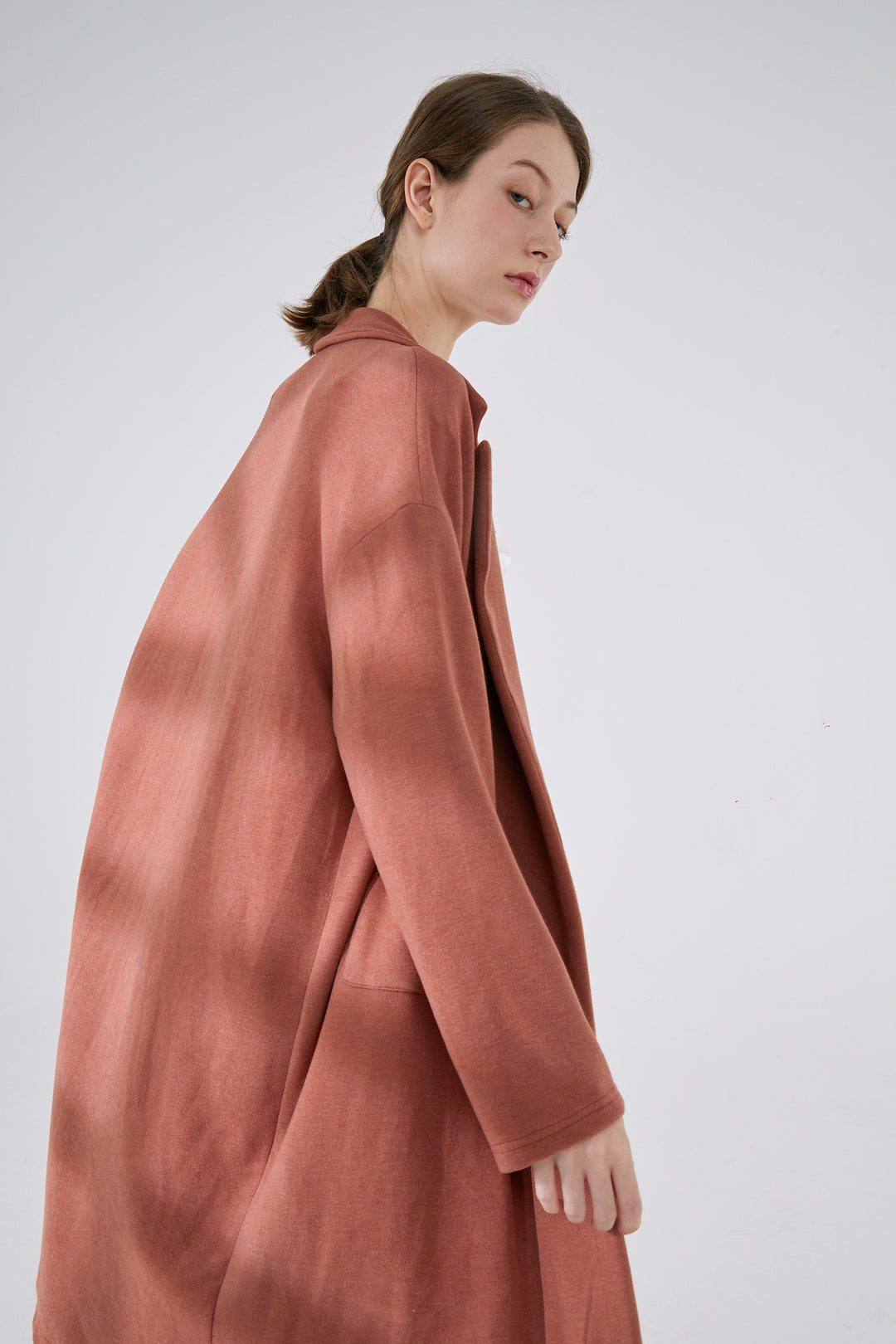 Cozy Comfy Mid-Length Warm Robe - Clay Red