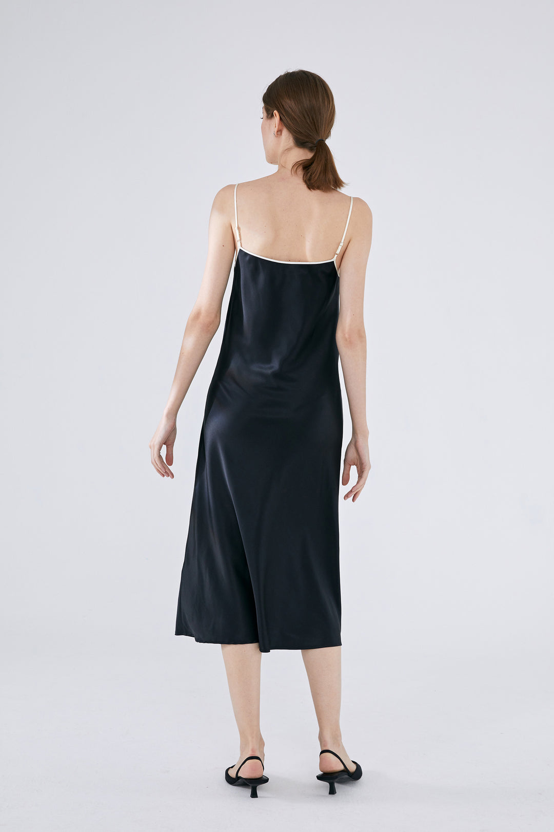 The Swan Allure – Silk Slip Dress