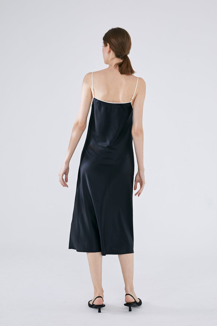 The Swan Allure – Silk Slip Dress