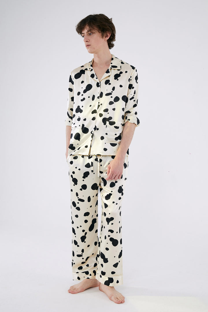 DALMATIAN EDITION Silk Pajama Set for Men