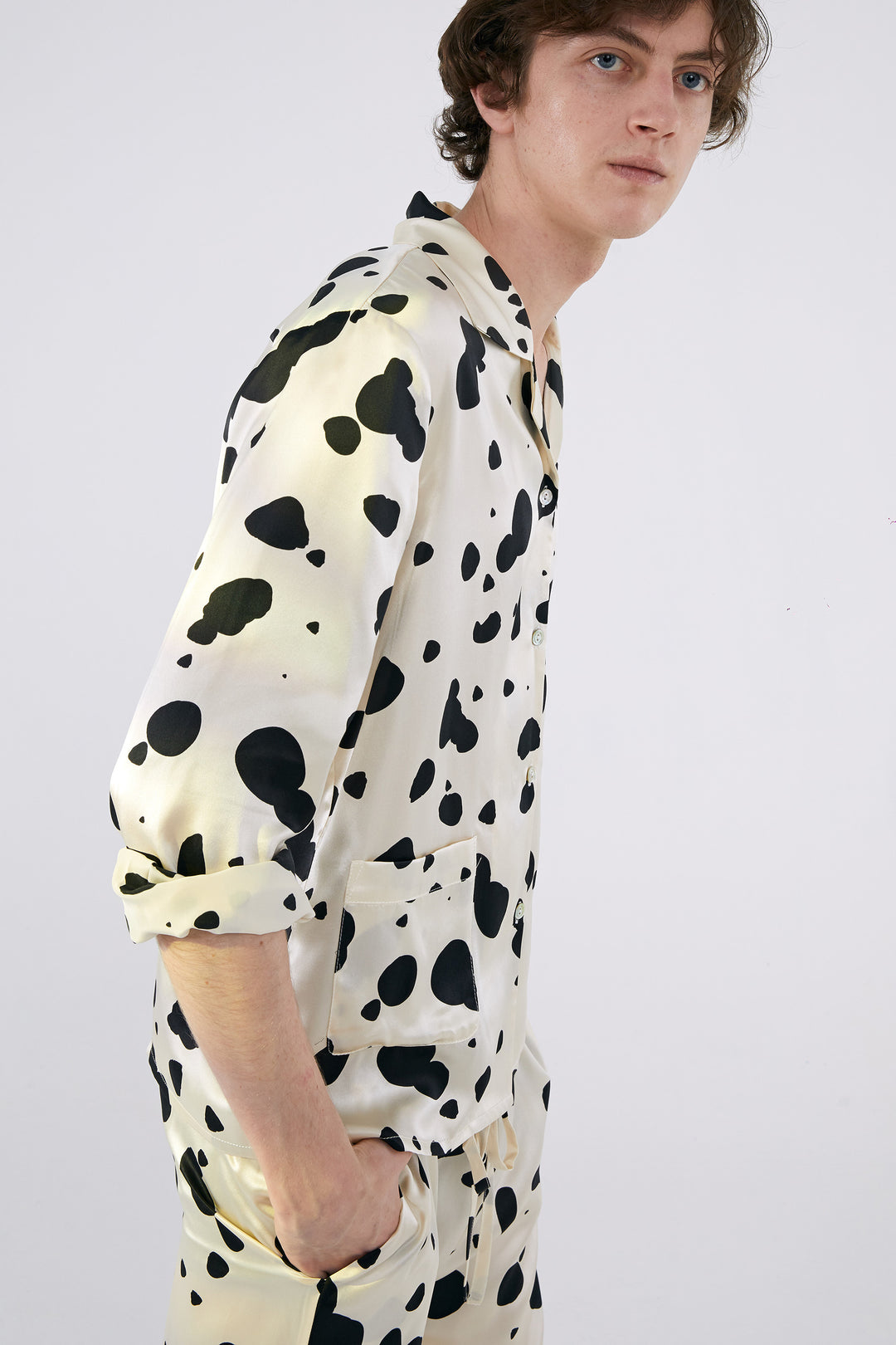 DALMATIAN EDITION Silk Pajama Set for Men