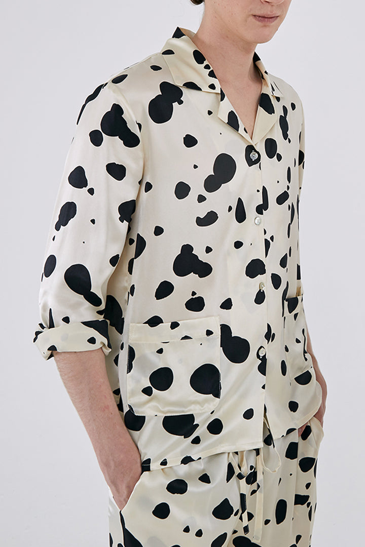 DALMATIAN EDITION Silk Pajama Set for Men