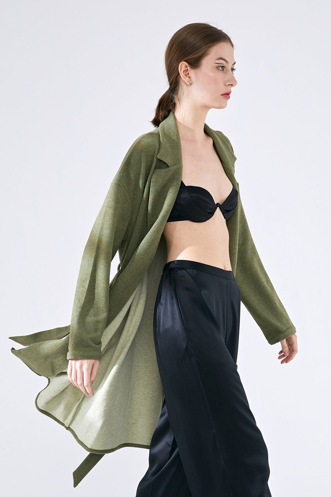 Cozy Comfy Mid-Length Warm Robe - Matcha Green