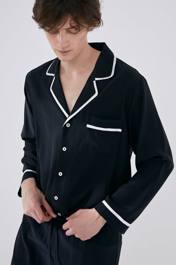 Classic COCO MEN Silk Pajamas Set