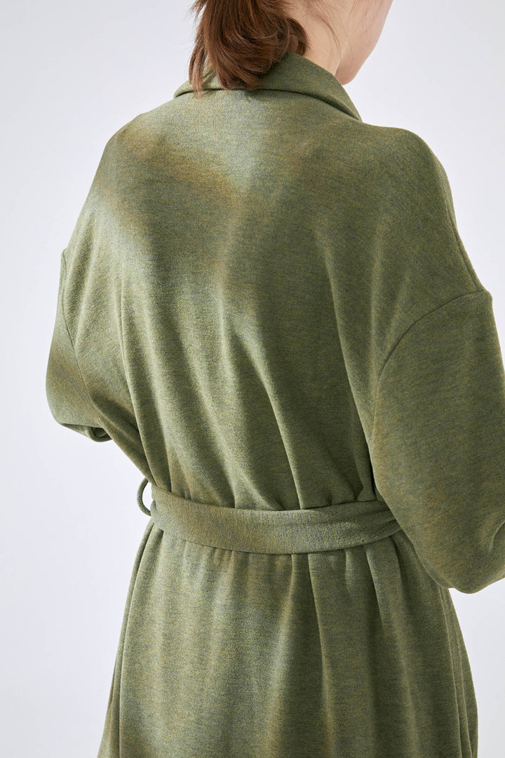 Cozy Comfy Mid-Length Warm Robe - Matcha Green