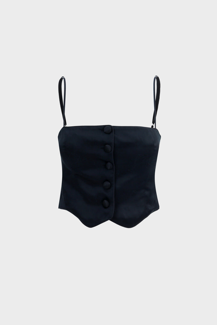 Silk Bustier Camisole with Vest Design