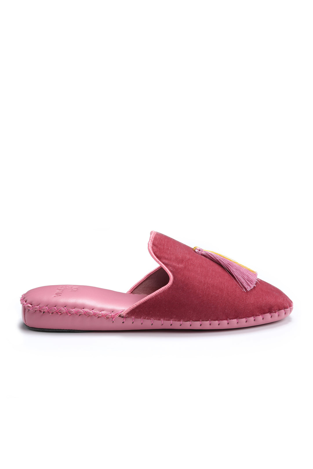 Women Classic Handmade Velvet Slippers - Pink