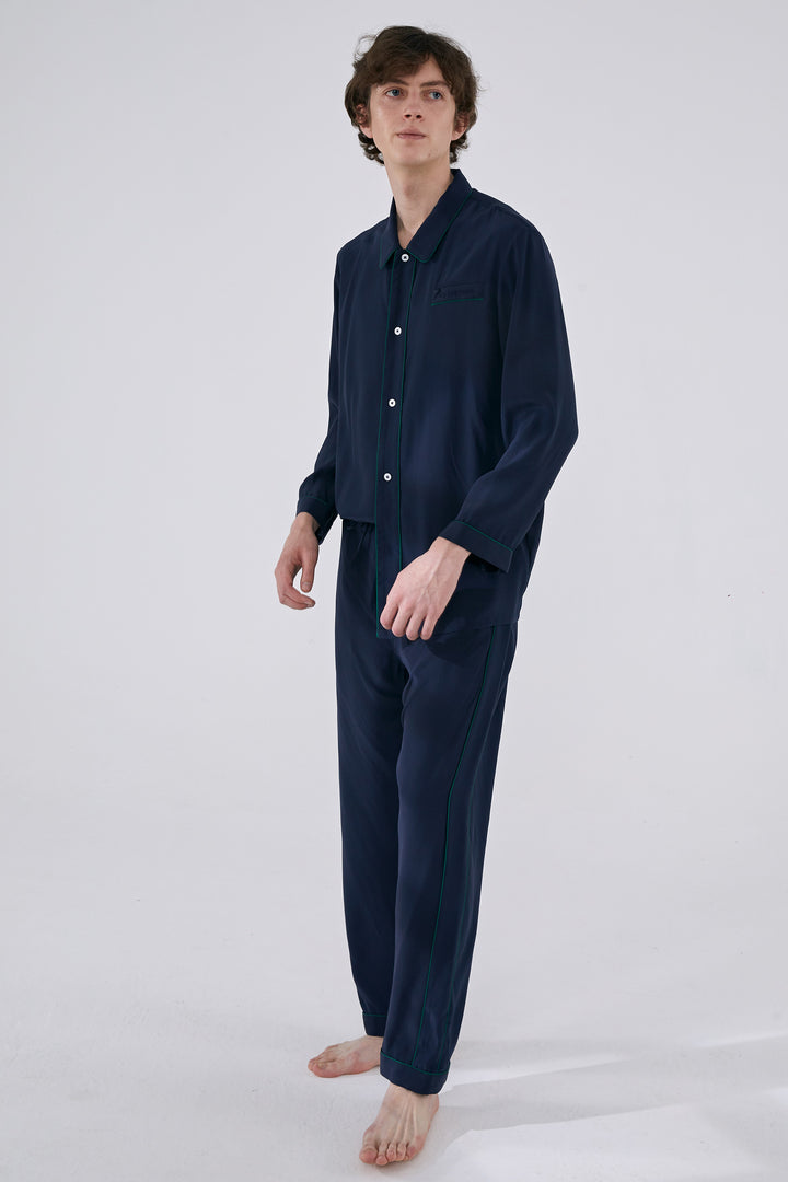 Classic Gentlemen Silk Pajama Set