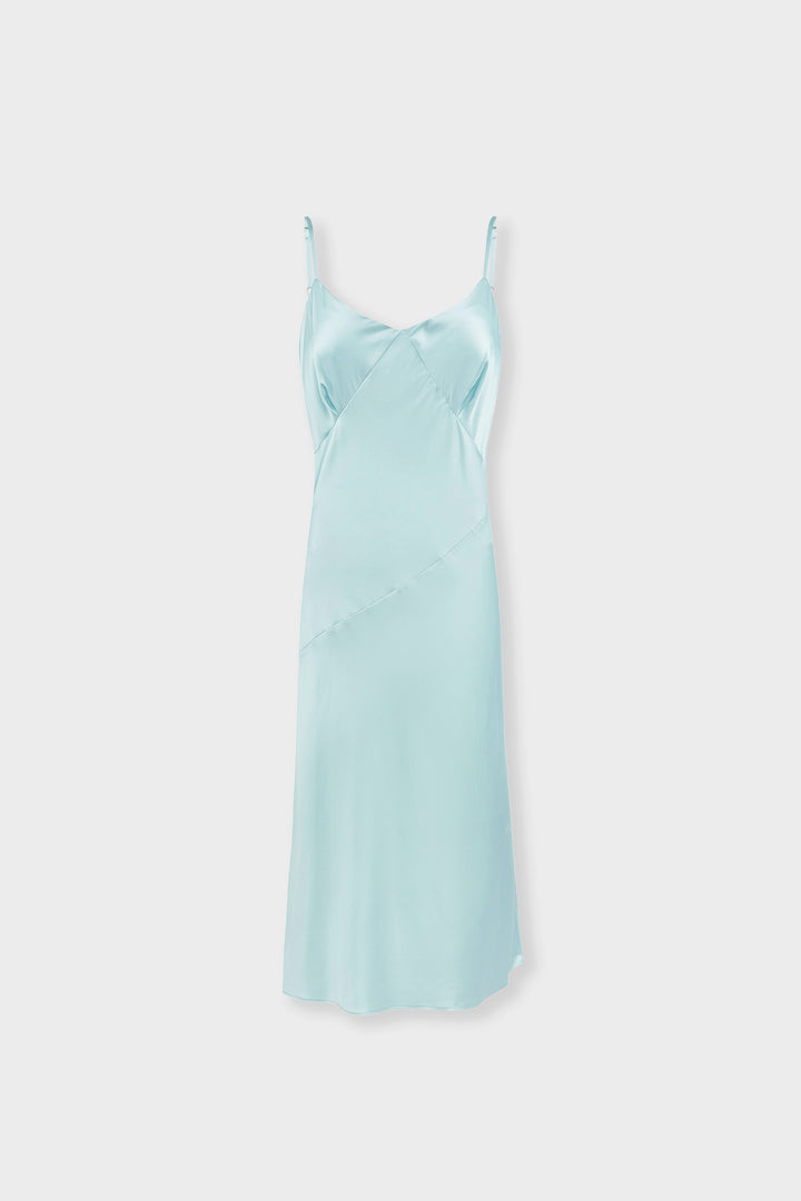 Liberty-Essential Silk Dress - Light Blue